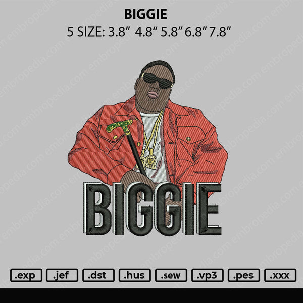 Biggie Embroidery File 5 sizes