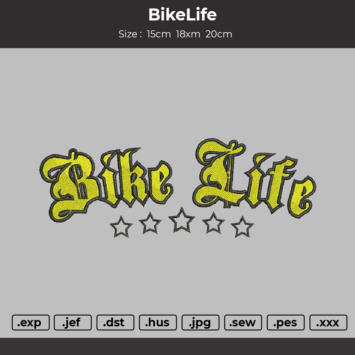 BackLife Embroidery File