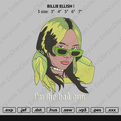 Billie Eilish 1 Embroidery