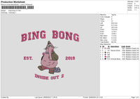 Bing Bong V2 Embroidery File 6 sizes