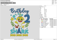 Birthday 2512 Embroidery File 6 sizes