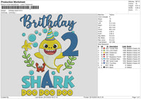 Birthday 2512 Embroidery File 6 sizes