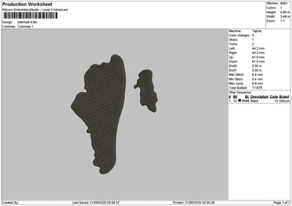 Birthmark Embroidery File 6 sizes