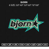 Bjorn Embroidery File 6 sizes