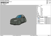 Black Car M3 Embroidery File 6 sizes