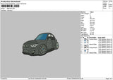 Black Car M3 Embroidery File 6 sizes