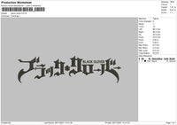 Black Clover Embroidery File 4 size