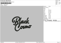 BlackCosmo Embroidery File 4 size