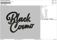 BlackCosmo Embroidery File 4 size