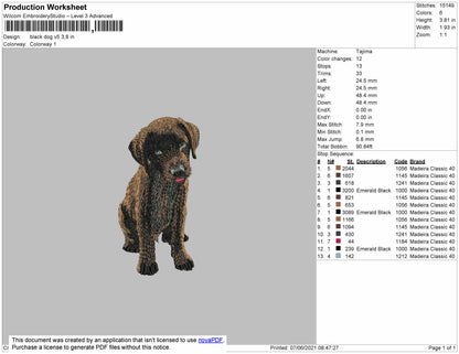 Black Dog v5 Embroidery Machine Design File
