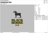 Black Horse Embroidery File 4 size