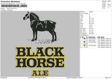 Black Horse Embroidery File 4 size