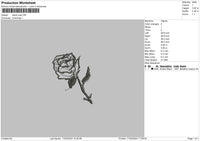 Black Rose Embroidery File 6 sizes