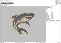 Shark 01 Embroidery File 6 sizes