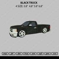 Black Truck Embroidery File 4 size