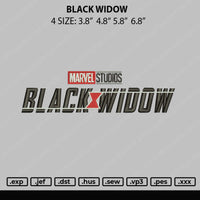 Black Widow Embroidery File 4 size