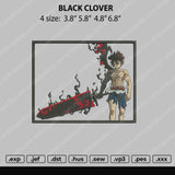 Black Clover Embroidery File 4 size