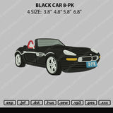 Black Car 8PK Embroidery File 4 size