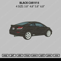 Black Car V15 Embroidery File 4 size