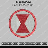 Black Widow Embroidery File 4 size