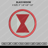 Black Widow Embroidery File 4 size