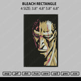 Bleach Rectangle Embroidery File 4 size