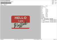 Blessedtext Embroidery File 6 sizes