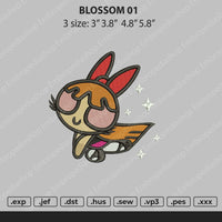 Blossom 01 Embroidery File 4 size