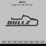 Bullz Embroidery File 4 size