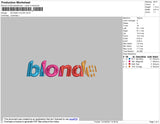 Blonde Color Embroidery File 4 size