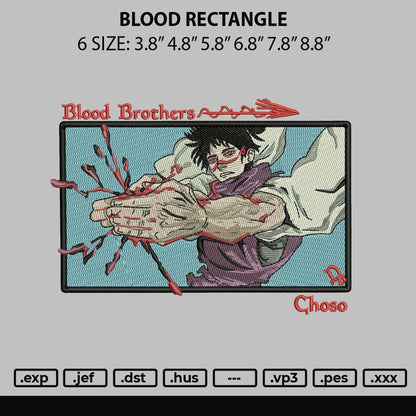 Bloodrectangle Embroidery File 6 sizes