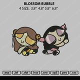 Blossom Bubble Embroidery File 4 size