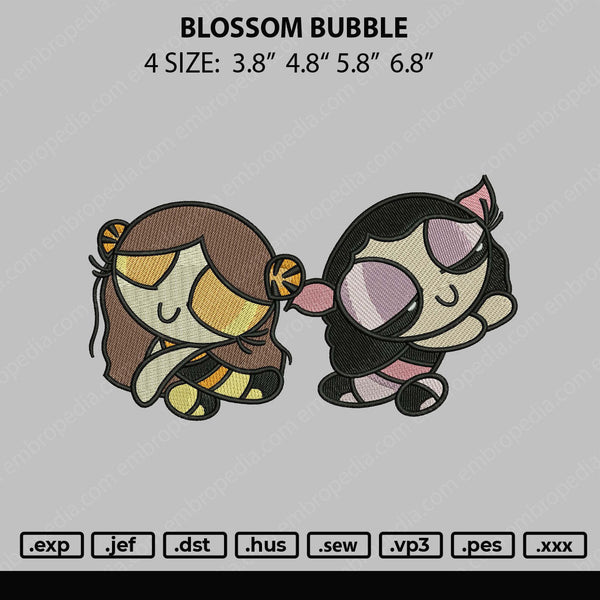 Blossom Bubble Embroidery File 4 size