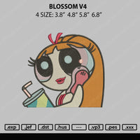 Blossom V4 Embroidery File 4 size