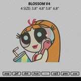 Blossom V4 Embroidery File 4 size