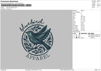 Bird Circle 001 Embroidery File 6 sizes