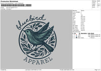 Bird Circle 001 Embroidery File 6 sizes