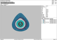 Blue Triangle Embroidery File 6 sizes