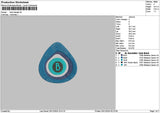Blue Triangle Embroidery File 6 sizes