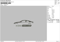 BMW 435 Embroidery File 4 size