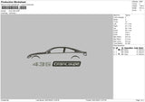 BMW 435 Embroidery File 4 size