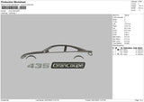 BMW 435 Embroidery File 4 size