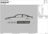 BMW 435 Embroidery File 4 size