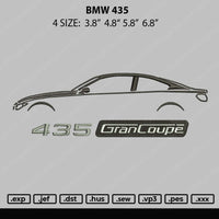 BMW 435 Embroidery File 4 size