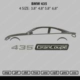 BMW 435 Embroidery File 4 size