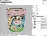 Ben And Jerry Embroidery File 4 size