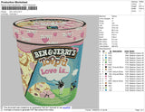 Ben And Jerry Embroidery File 4 size