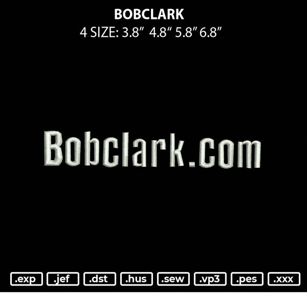 Bobclark Embroidery File 4 size