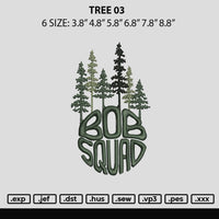 Tree 03 Embroidery File 6 sizes