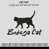 Cat Flat Embroidery File 6 sizes